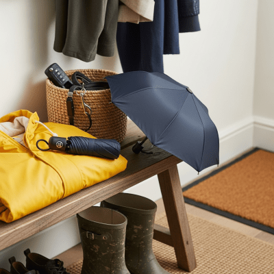 Image of a Mini Umbrella displayed alongside typical items it is paired with (e
