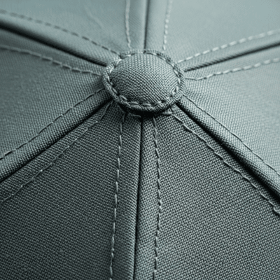 A close-up macro photograph focusing on the texture and pattern of the canopy fabric of a Mini Umbrella (umbrellas)