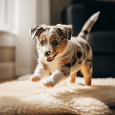 Image showing a Miniature American Shepherd puppy