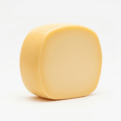 High quality studio photograph of a single Monterey Jack