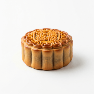 High quality studio photograph of a Mooncake from the cake taxonomy