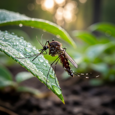 Detailed image showing a Mosquito in its natural environment