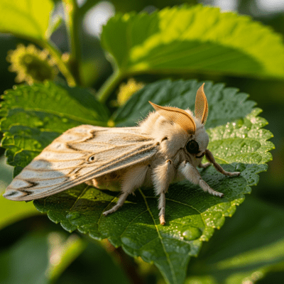 Detailed image showing a Moth in its natural environment