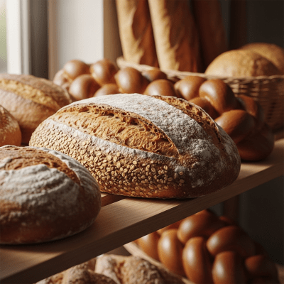 Natural light image of Multigrain Bread, shown in its typical environment