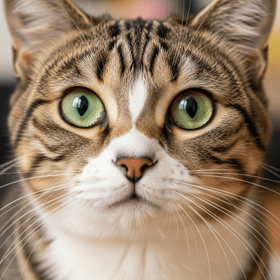 Close-up macro photograph of the face of a Munchkin