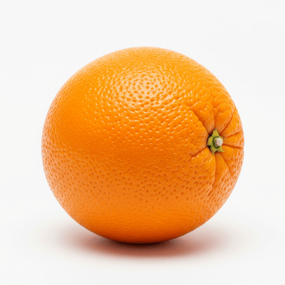 High quality studio photograph of a single Navelina Orange from the oranges taxonomy