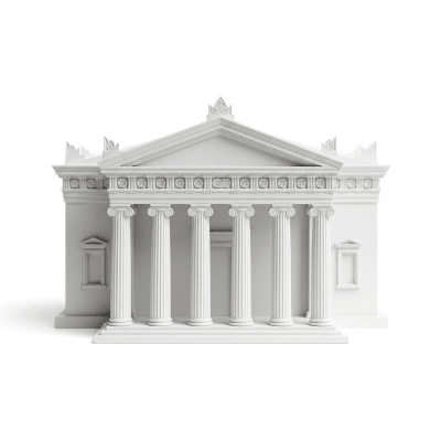High quality, studio-style photograph of a single Neo-Classical from the architecture taxonomy