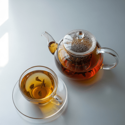 Editorial-style image of a brewed Nepal Tea tea, part of the taxonomy teas