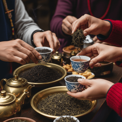 Image showing Nepal Tea prepared and served in its typical cultural context