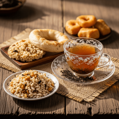 Still life image of a prepared cup of Nepal Tea