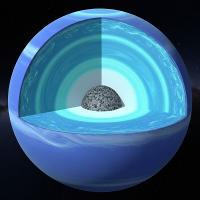 Cross-sectional diagram of a Neptune-like, classified under planets