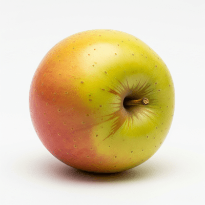 High quality studio photograph of a single Newton Pippin