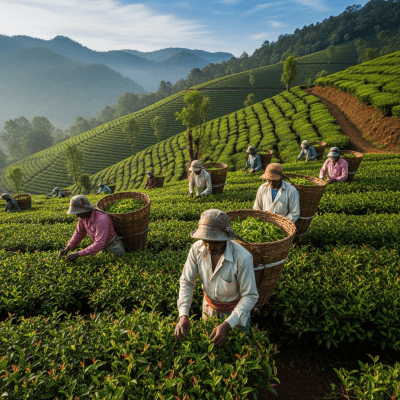 Environmental scene featuring Nilgiri Tea, part of the taxonomy teas