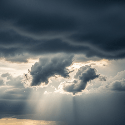 Editorial-style image of a Nimbostratus pannus, part of the taxonomy clouds.