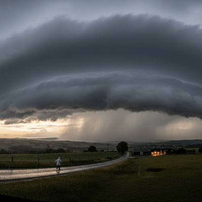 Depiction of a Nimbostratus pannus as seen in cultural or practical use