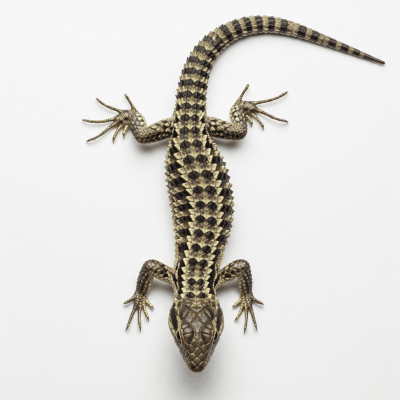High quality studio photograph of a Northern Alligator Lizard, part of the taxonomy lizards