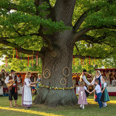 Image showing a Oak as used or celebrated in human culture