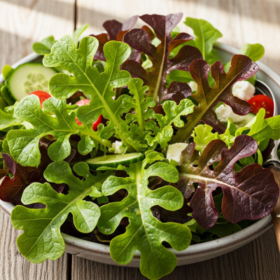 Image showing Oakleaf Lettuce as part of a finished dish, such as a salad or sandwich