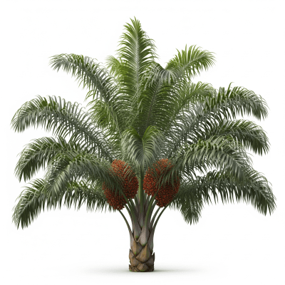 High quality studio photograph of a single Oil Palm
