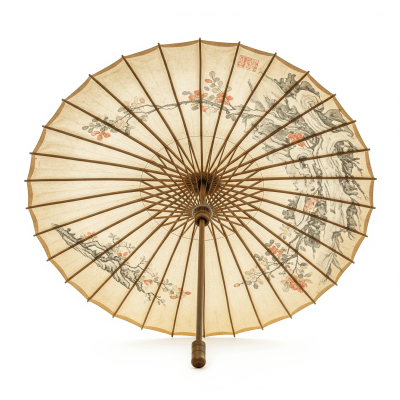 High quality studio photograph of a Oil-paper Umbrella
