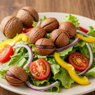 Photograph of a Okari nut (nuts) as used in cuisine, such as in a dish or as an ingredient