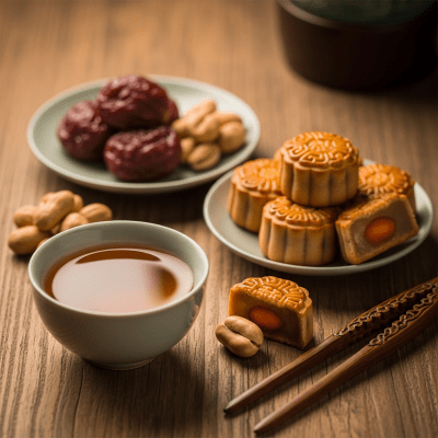 Still life image of a prepared cup of Oolong Tea