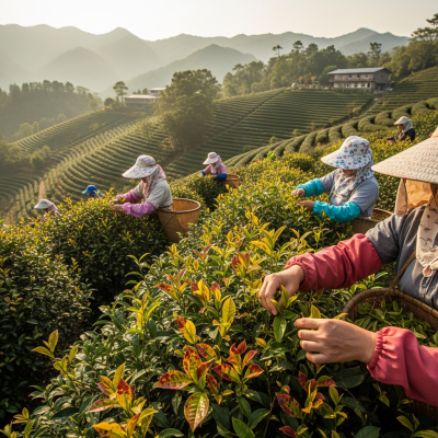 Environmental scene featuring Oriental Beauty, part of the taxonomy teas