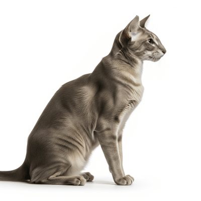 High resolution studio photograph of a Oriental Longhair