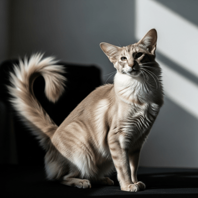 Editorial-style portrait of a Oriental Longhair from the taxonomy cats.