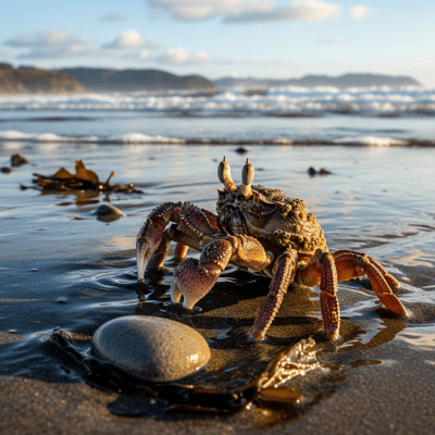 Naturalistic image of a Paddle Crab, belonging to the taxonomy crabs, in its typical habitat such as a shoreline, rocky tide pool, or mangrove