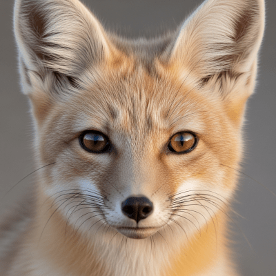 Close-up photograph of the face of a Pale Fox