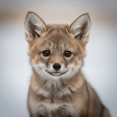 Photograph showing a juvenile (puppy) version of the Pampas Fox
