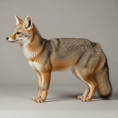 Side profile photograph of a standing Pampas Fox, part of the taxonomy canines