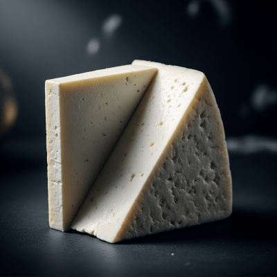 A wedge or whole Paneer from the taxonomy cheeses, styled in an elegant, editorial manner.