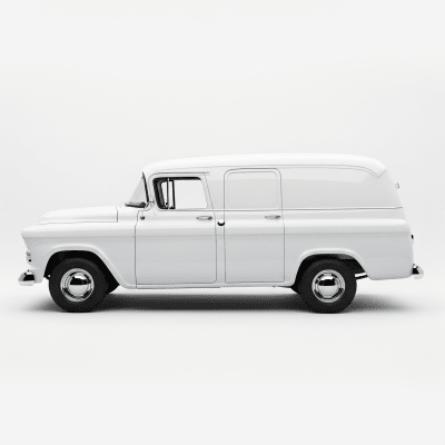 High quality studio photograph of a single Panel Truck from the trucks taxonomy