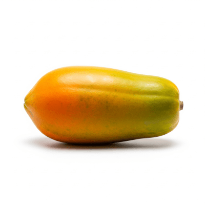 High quality studio photograph of a single Papaya from the fruits taxonomy