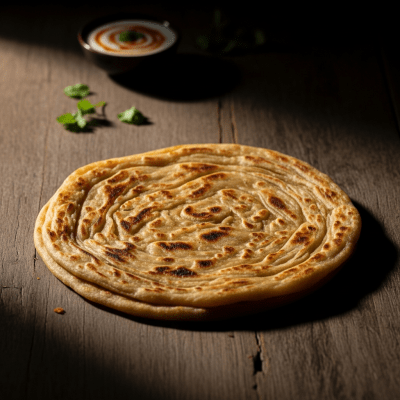 Editorial-style photograph of Paratha, part of the taxonomy bread.