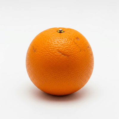 High quality studio photograph of a single Parson Brown Orange from the oranges taxonomy