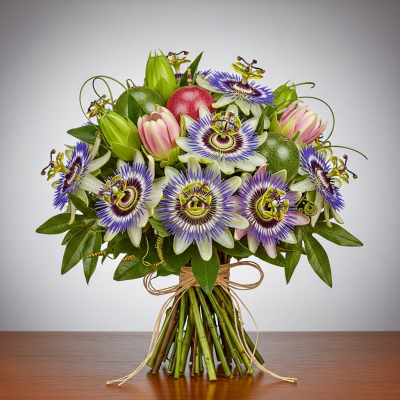 Image of a Passion Flower (flowers) arranged in a traditional bouquet or floral arrangement