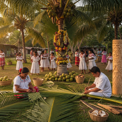 A photograph of the Paurotis Palm (palms) in cultural context