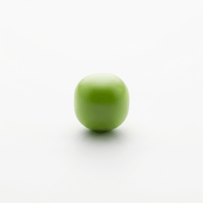 High resolution studio photograph of a single Pea