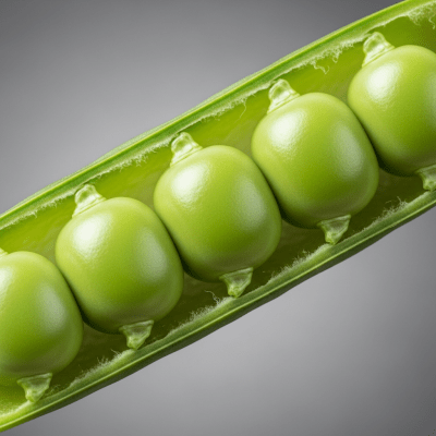 Detailed cross-sectional view of a fresh Pea