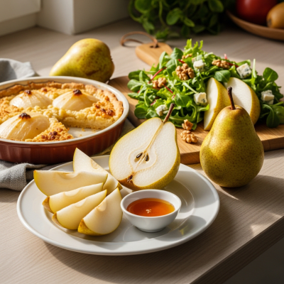 Image of the Pear, part of the fruits taxonomy, prepared or used in a typical culinary context