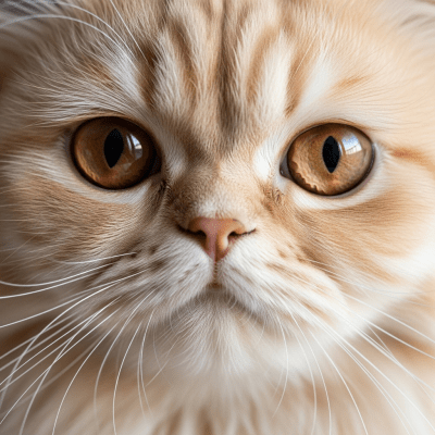 Close-up macro photograph of the face of a Persian