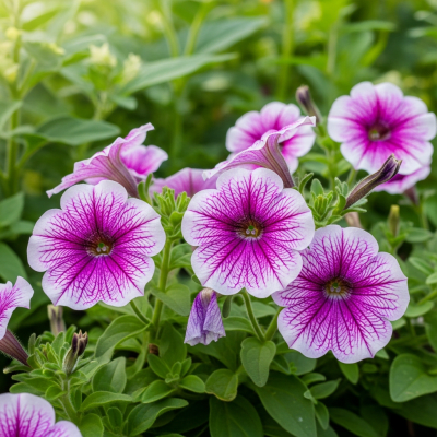 Photograph of a Petunia (flowers) in its natural environment