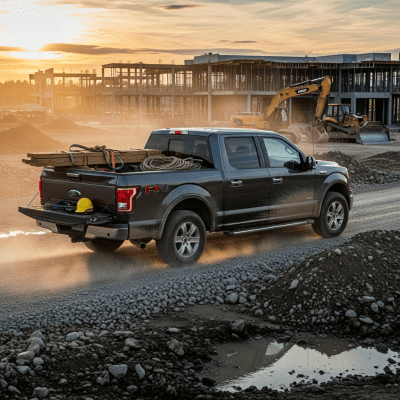 Photorealistic image of a Pickup Truck (trucks) in its typical working environment