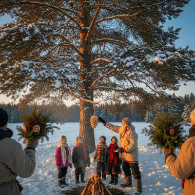 Image showing a Pine as used or celebrated in human culture