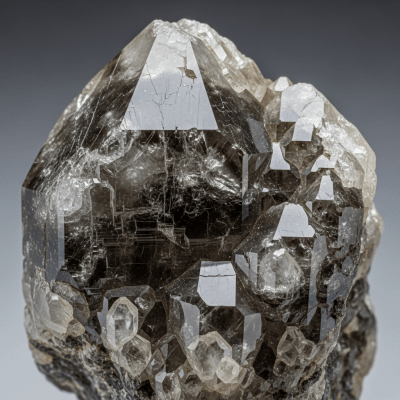 Macro shot of Plagioclase, of the taxonomy minerals, showing detailed crystal structure and surface texture