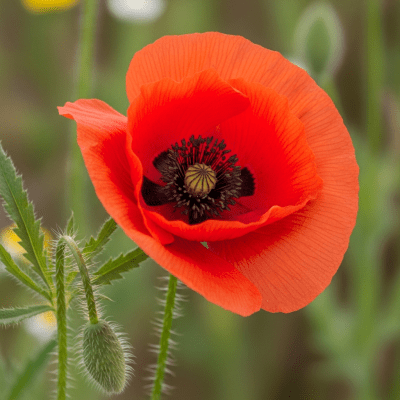 Photograph of a Poppy (flowers) in its natural environment