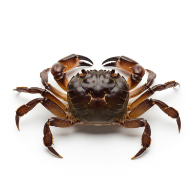 High quality studio photograph of a single Potamon Crab